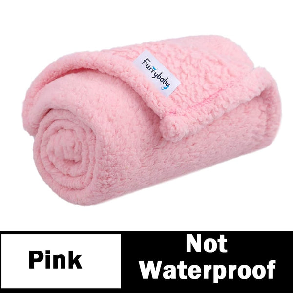 Waterproof Dog or Cat Bed Pet Blanket Reversible Sherpa Fleece Warm Liquid Pee Blanket for Couch or bed