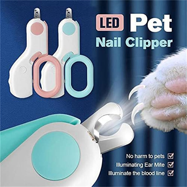 Pet Scissors Cat or Dog Cutter Nail Clippers With LED Blood Line Nail Professional Grooming Tool Trimmer Beauty Cleaning Supplies