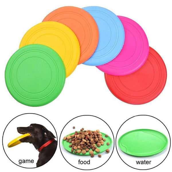 Flying Disk Dog Toy Silicone Material Environmentally Friendly Anti-Chew Pet Toy