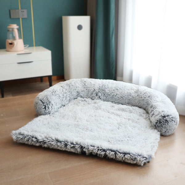 Removable Plush Pet Dog Bed Sofa for Large Dogs House Mat Kennel Winter Warm Cat Bed Pad Washable Dog Cushion Blanket Sofa Cover