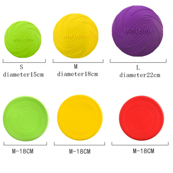 Flying Disk Dog Toy Silicone Material Environmentally Friendly Anti-Chew Pet Toy