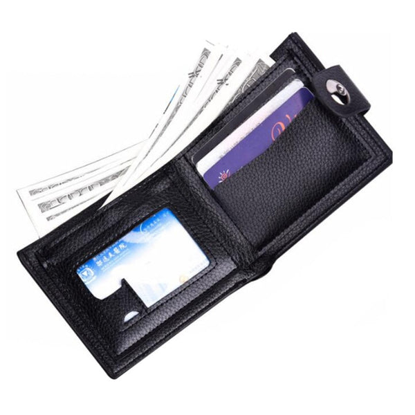 Men's Wallets With 100 US Dollar Pattern Leather Photo Card Holder Large Capacity Wallet