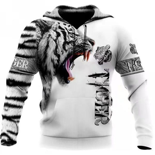 3D Printed Men's Animal Hoodies Unisex Pullover