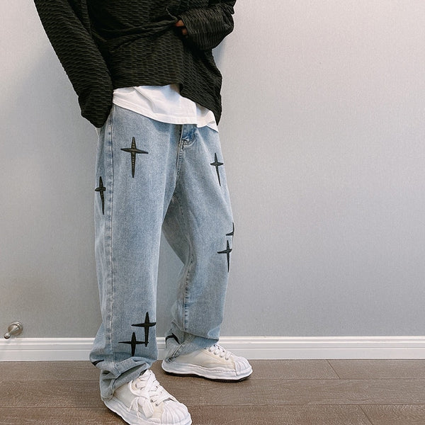 Wide Leg Cargo Pants Streetwear Baggy men's Jeans Spring Autumn Streetwear