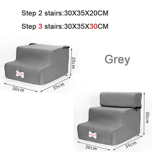 Dog Stairs Pet 3 Steps Stairs for Small Dog Cat Pet Ramp Ladder Anti-slip Removable Dogs Bed Stairs Pet Supplies