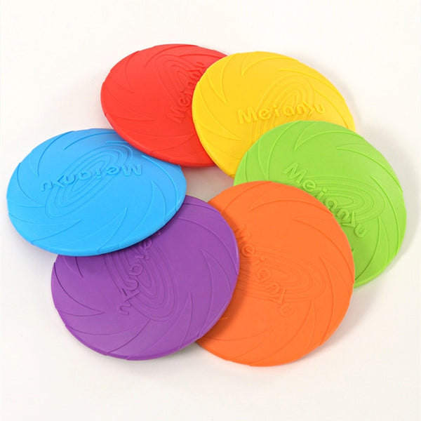 Flying Disk Dog Toy Silicone Material Environmentally Friendly Anti-Chew Pet Toy