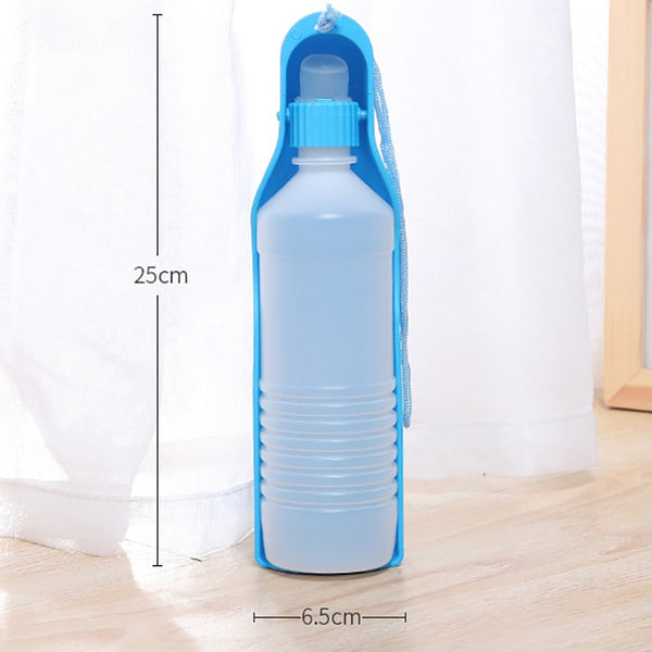 Portable Cat Water Bottle 500ml Foldable Plastic Drinker For Pets Travel Drinking Bowl