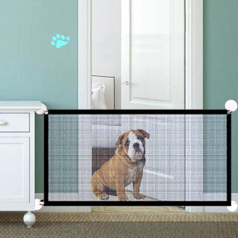 Pet Dog Transparent Barrier Fences Portable Folding Lightweight Breathable Safe Mesh Gate For Indoor Outdoor