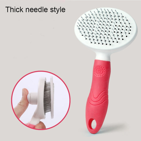 Dog or Cat Hair Removal Comb For Pet Grooming Gloves Tool Dog Brush with Button Removal