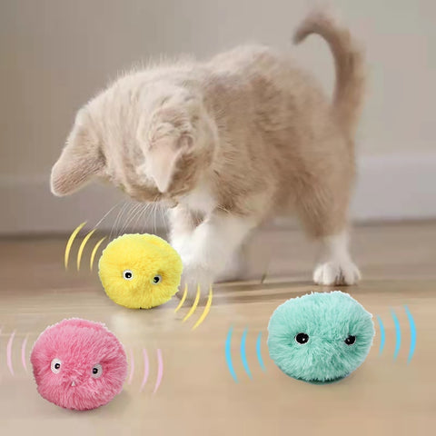 Electric Interactive Cat Toys Squeak Touch Sound Ball