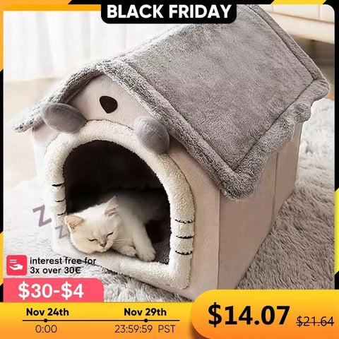 Soft Cat House With Removable Cushion