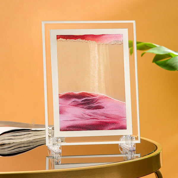 3D Moving Sand Art Nordic Creative Ornament Liquid Hourglass Flowing Sand Painting Home Decor