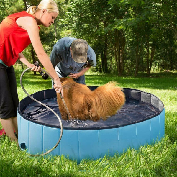 Foldable Dog Swimming Pool or Pet Bath / Collapsible Bathing Pool for Dogs,Cats or Kids