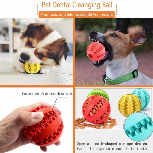 Rubber Dog Chew Toy Tooth Cleaning Extra-tough Ball