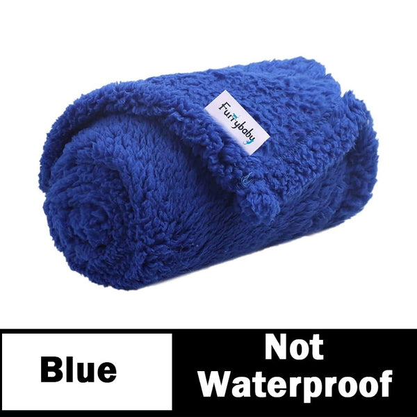 Waterproof Dog or Cat Bed Pet Blanket Reversible Sherpa Fleece Warm Liquid Pee Blanket for Couch or bed