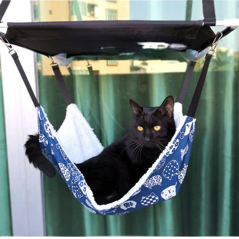 Breathable Cotton Cat Hammock Washable Pet Swing Cat Hanging Nest