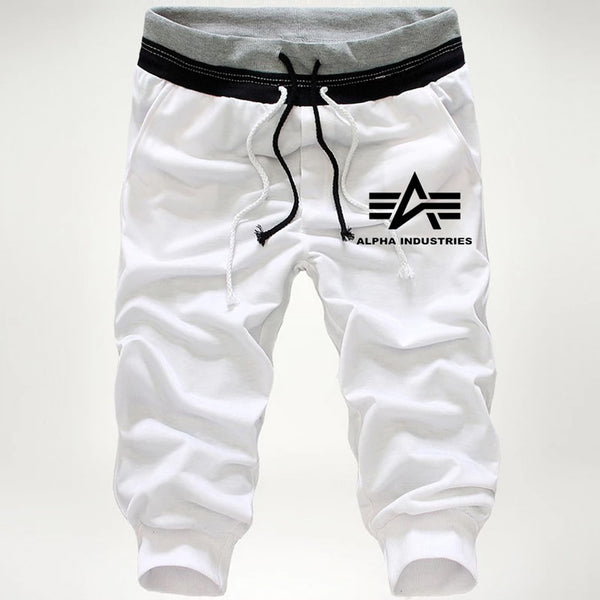 Men's Sweatpants Casual Gym Double Rope Cropped Workout Pants