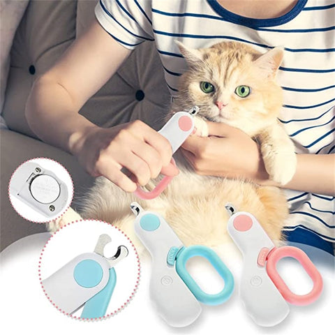 Pet Scissors Cat or Dog Cutter Nail Clippers With LED Blood Line Nail Professional Grooming Tool Trimmer Beauty Cleaning Supplies
