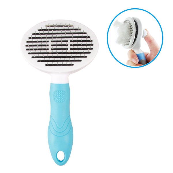 Dog or Cat Hair Removal Comb For Pet Grooming Gloves Tool Dog Brush with Button Removal