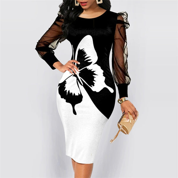 Party Dresses For Women Elegant Print Work Dresses