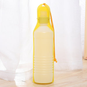 Portable Cat Water Bottle 500ml Foldable Plastic Drinker For Pets Travel Drinking Bowl