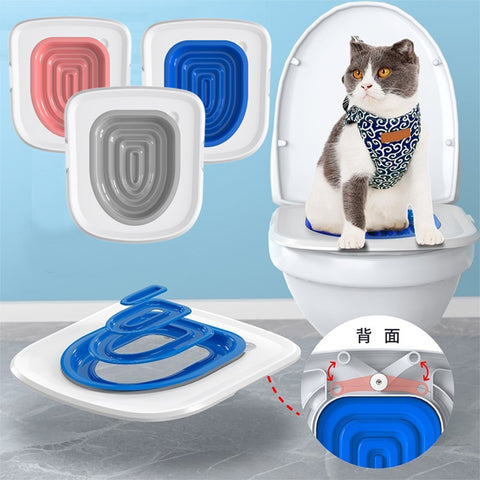 Cat Toilet Training Kit Litter Box Teach Cat To Use Toilet