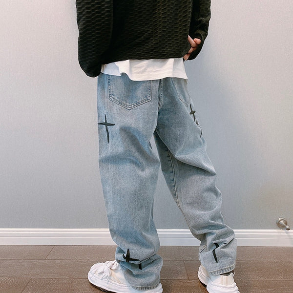 Wide Leg Cargo Pants Streetwear Baggy men's Jeans Spring Autumn Streetwear