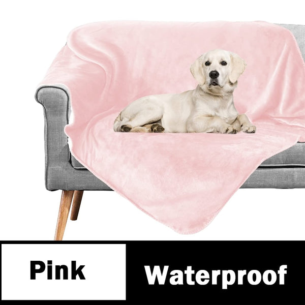 Waterproof Dog or Cat Bed Pet Blanket Reversible Sherpa Fleece Warm Liquid Pee Blanket for Couch or bed