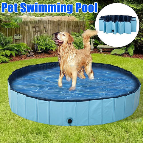 Foldable Dog Swimming Pool or Pet Bath / Collapsible Bathing Pool for Dogs,Cats or Kids