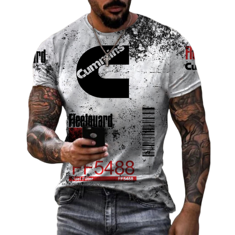 Men's T-shirt Casual 3D Printed O-Neck Top Short Sleeve T-shirt