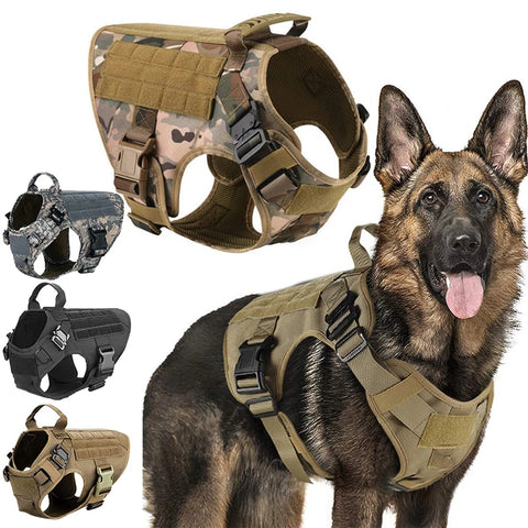 Military Adjustable Training Vest For Tactical Dog Pet German Shepherd K9