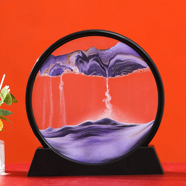 3D Moving Sand Art Nordic Creative Ornament Liquid Hourglass Flowing Sand Painting Home Decor