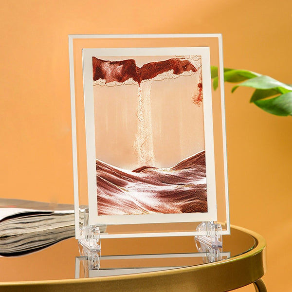 3D Moving Sand Art Nordic Creative Ornament Liquid Hourglass Flowing Sand Painting Home Decor