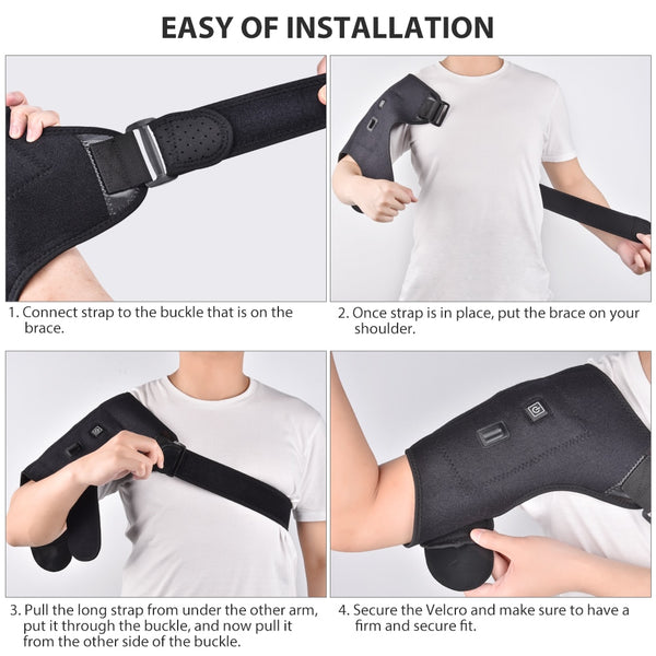 Heat Therapy Shoulder Brace Adjustable Shoulder Health Care Heating Belt Unisex Heating Pad for Frozen Shoulder Bursitis Strain