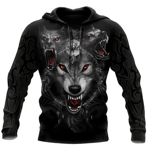 3D Printed Men's Animal Hoodies Unisex Pullover