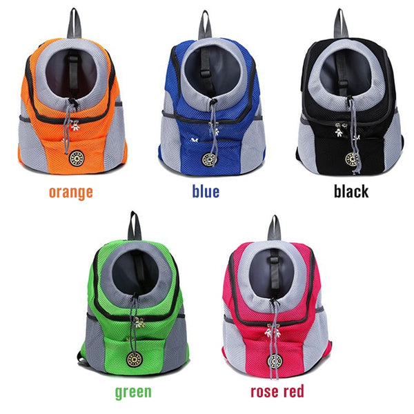 Dog Carrier Bag Outdoor Pet Carrier for dogs Nylon Double Shoulder Portable Travel Backpack Mesh Backpack Head Cat Carrier Bag