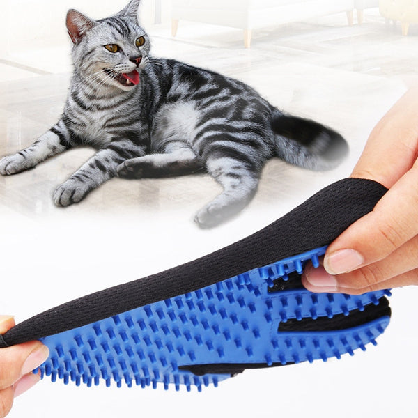 EW Silicone Pet Gloves Cat Dog Hair Remover Cat Supplies Comb Hair Removal Brush True Rubber Hair Sticking Device