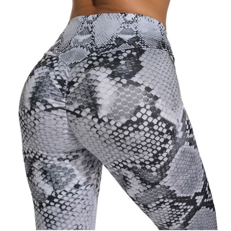 Zebra Leopard Snake Printed Leggings Fashion High Waist Pants Push Up Fitness Tights Women Gym Yoga Running Trousers