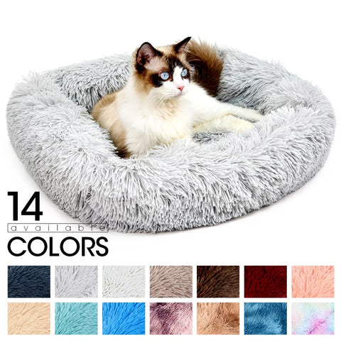 Warm Plush Square Cat Bed