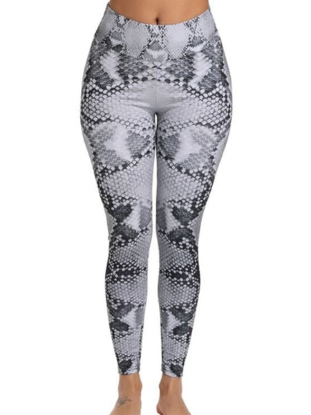 Zebra Leopard Snake Printed Leggings Fashion High Waist Pants Push Up Fitness Tights Women Gym Yoga Running Trousers