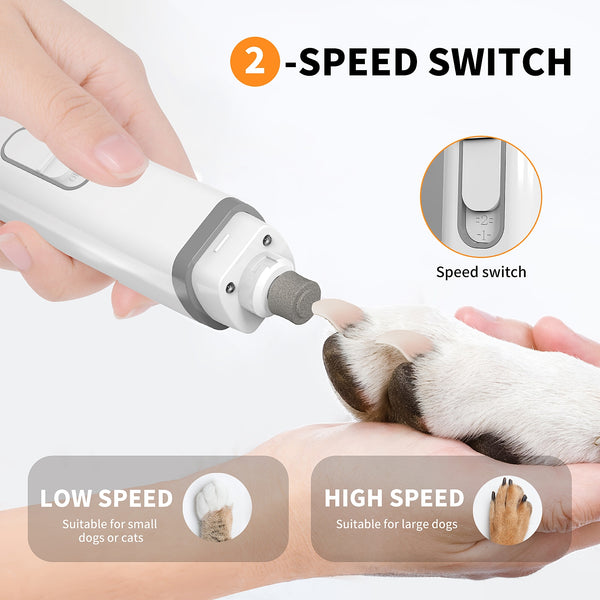 Electric Nail Grooming Trimmer for Dogs Rechargeable USB Charging